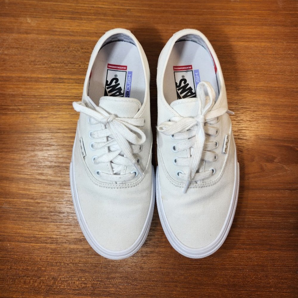 VANS POPCUSH DURACAP Skate Era Shoe White Men (7.0)